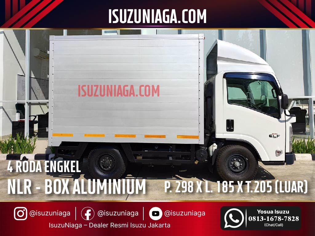 Contoh foto Isuzu NLR Short (Engkel 4 Roda) Box Aluminium