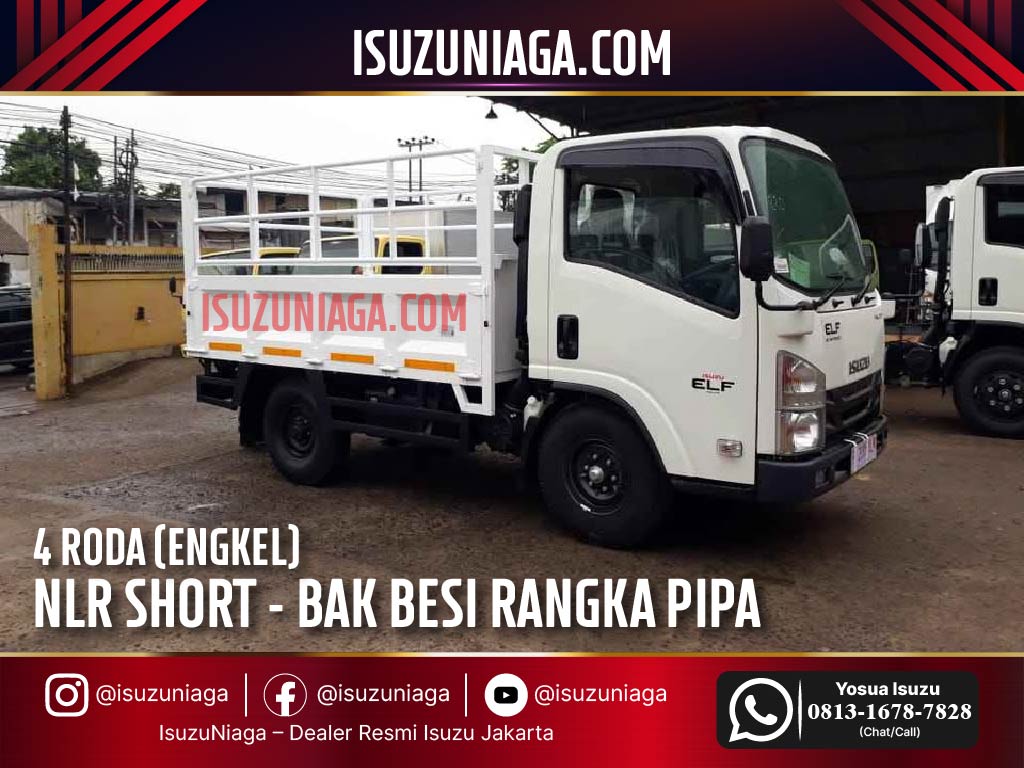 Isuzu NLR Short Bak Besi Rangka Pipa Knockdown
