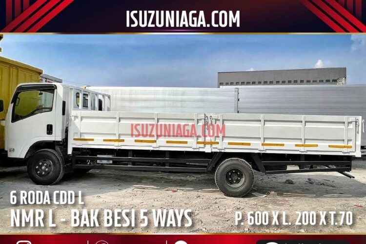 Isuzu NMR L Bak Besi 5 Ways CDD L 6 Roda