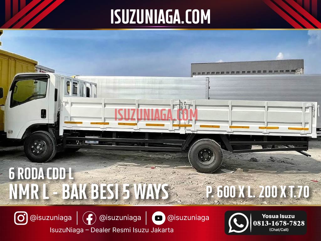 Isuzu NMR L Bak Besi 5 Ways CDD L 6 Roda