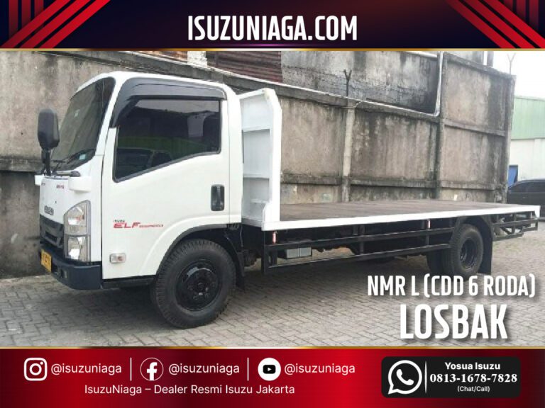 Harga & Spesifikasi Losbak Isuzu NMR CDD 6 Roda NMR L LOSBAK FLATDECK