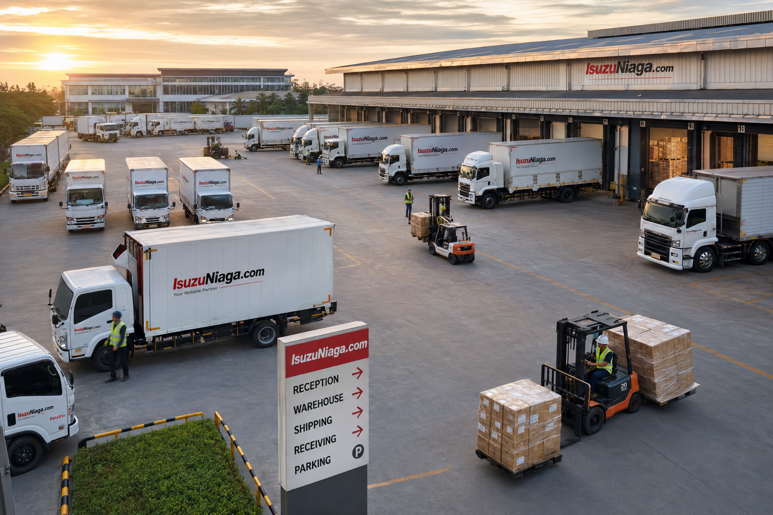 Armada truk Isuzu untuk distribusi FMCG