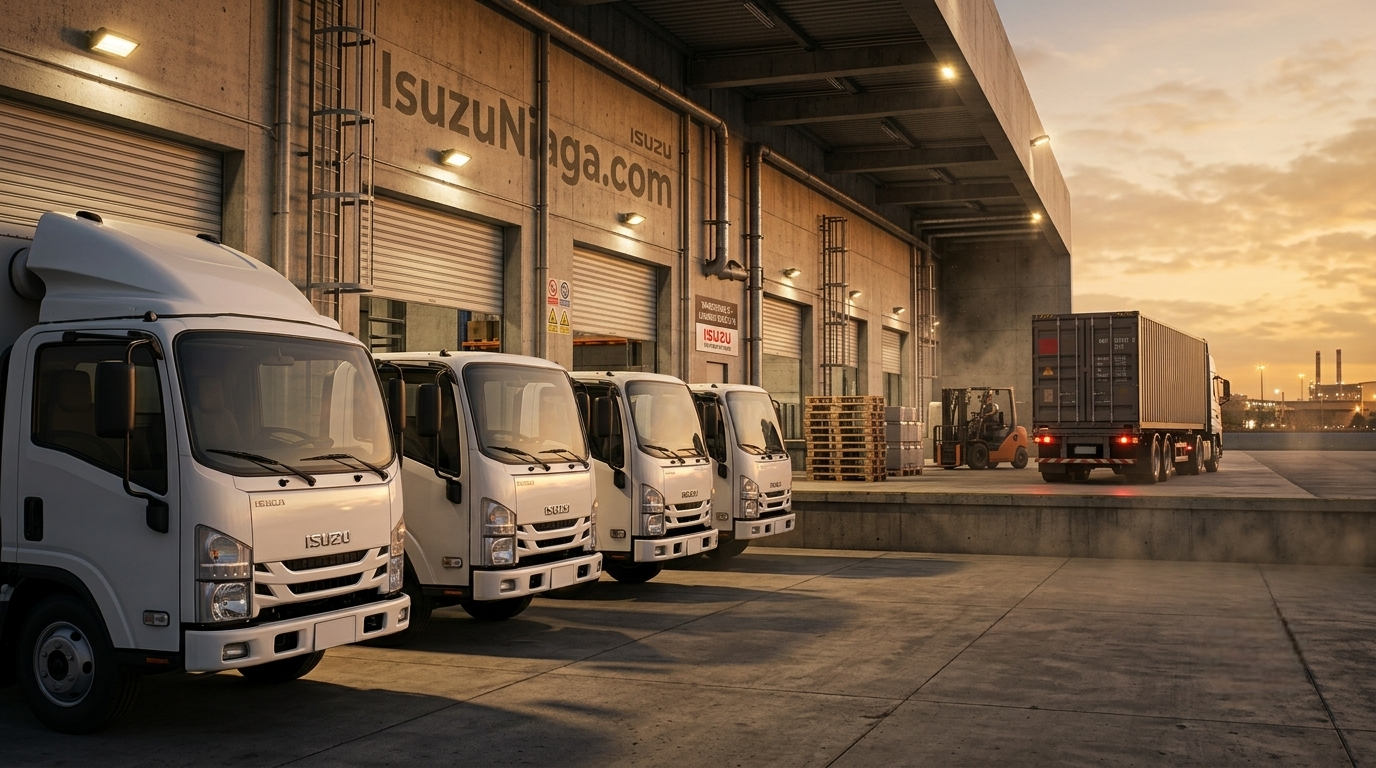Armada truk Isuzu untuk distribusi e-commerce fulfillment